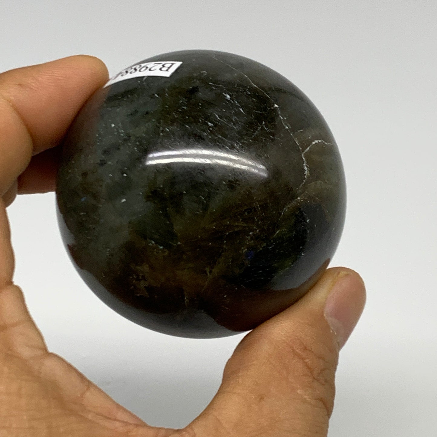 228.2g, 2.1"(55mm), Labradorite Sphere Gemstone,Crystal @Madagascar, B29884