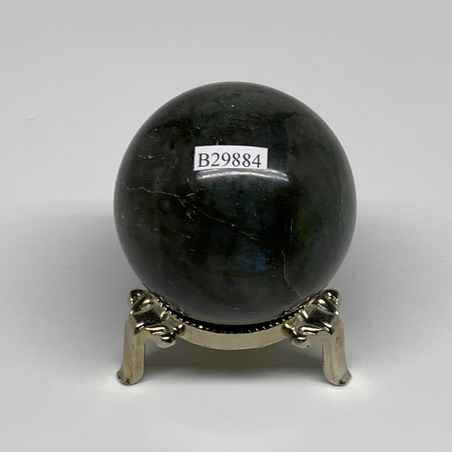 228.2g, 2.1"(55mm), Labradorite Sphere Gemstone,Crystal @Madagascar, B29884