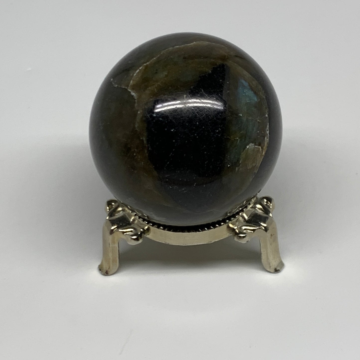 228.2g, 2.1"(55mm), Labradorite Sphere Gemstone,Crystal @Madagascar, B29884