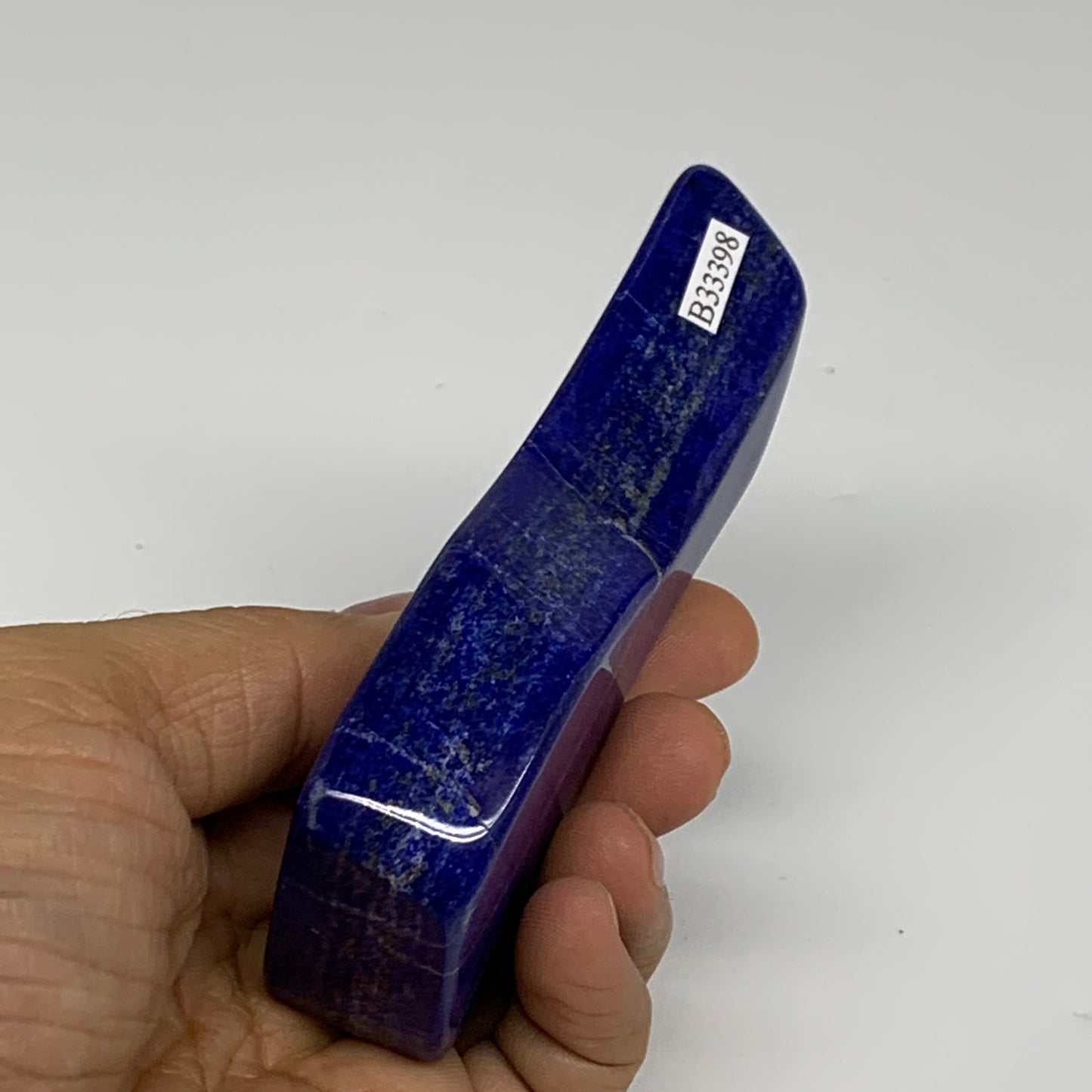 0.39 lbs, 4.2"x1.6"x0.9", Natural Freeform Lapis Lazuli from Afghanistan, B33398