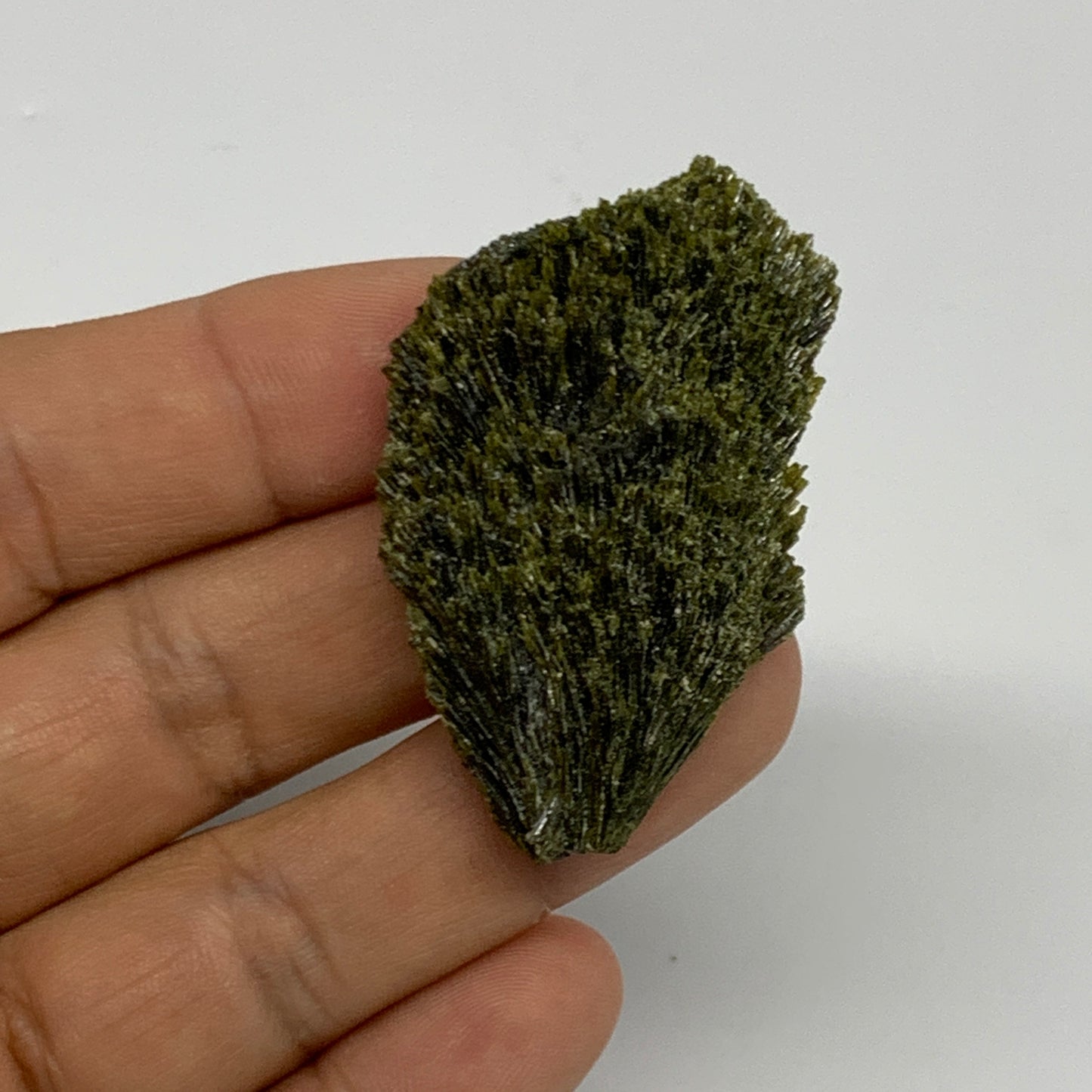 22.3g, 1.9"x1.1"x0.5",Green Epidote Custer/Leaf Mineral Specimen @Pakistan,B2755
