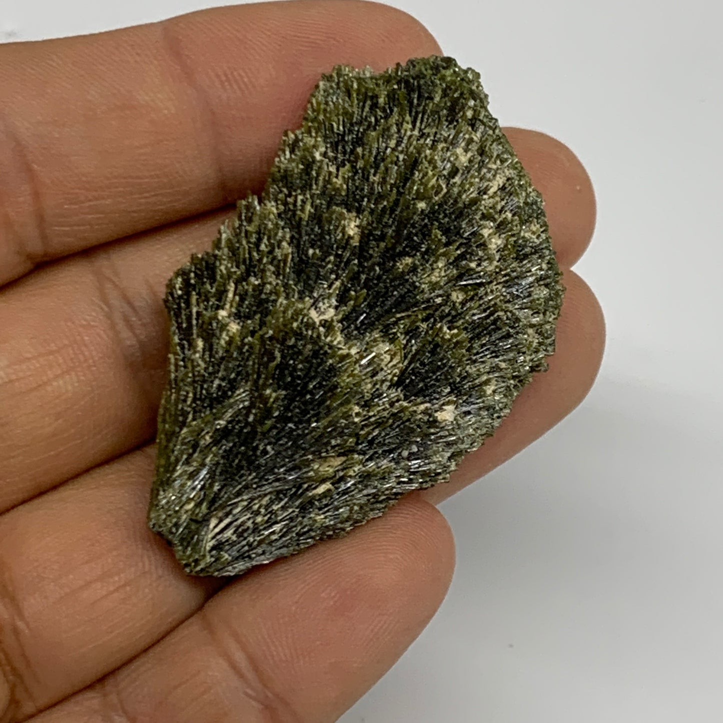 22.3g, 1.9"x1.1"x0.5",Green Epidote Custer/Leaf Mineral Specimen @Pakistan,B2755