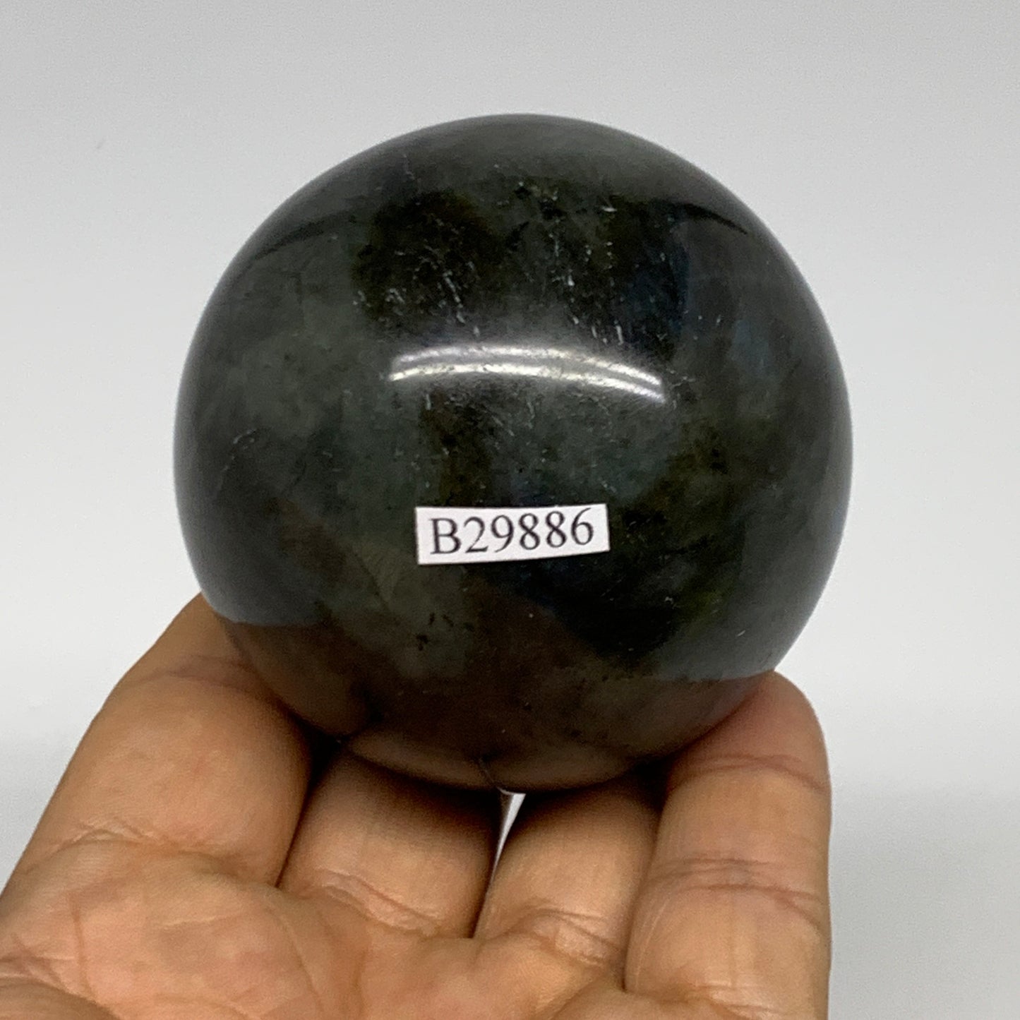 306.9g, 2.4"(60mm), Labradorite Sphere Gemstone,Crystal @Madagascar, B29886