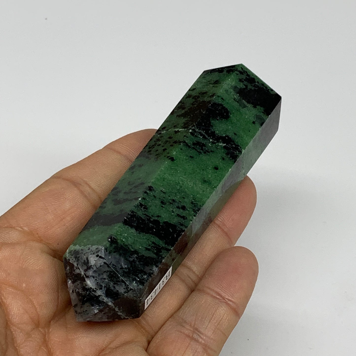 137.9g, 3.6"x1", Natural Ruby Zoisite Tower Point Obelisk @India, B31434