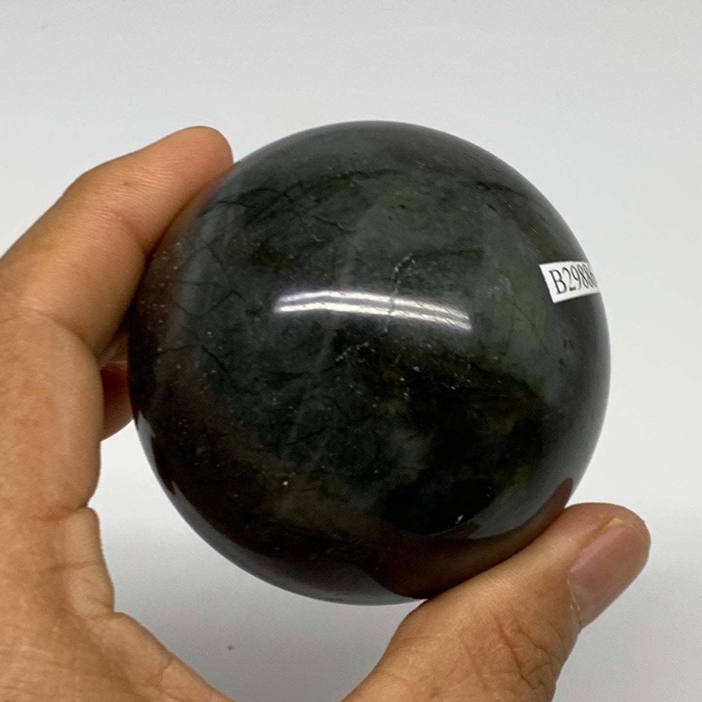 306.9g, 2.4"(60mm), Labradorite Sphere Gemstone,Crystal @Madagascar, B29886