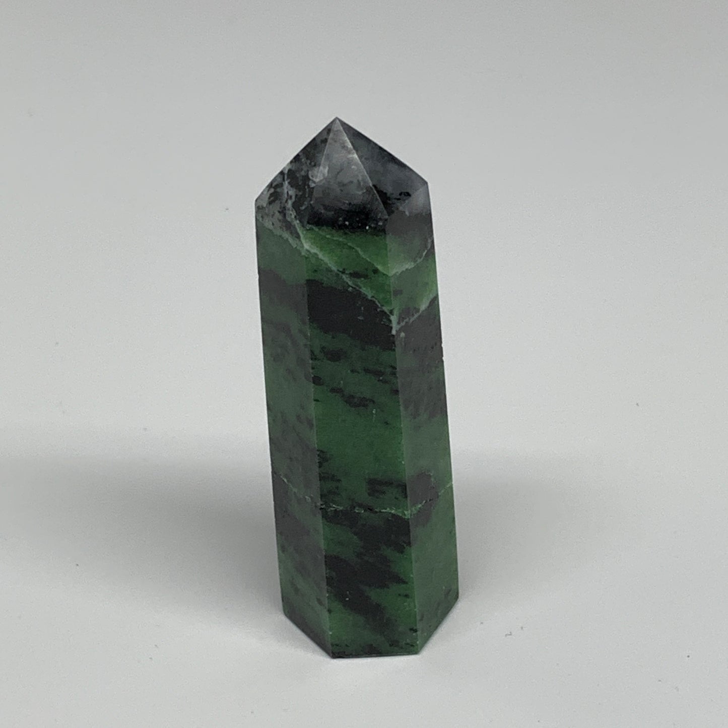 137.9g, 3.6"x1", Natural Ruby Zoisite Tower Point Obelisk @India, B31434