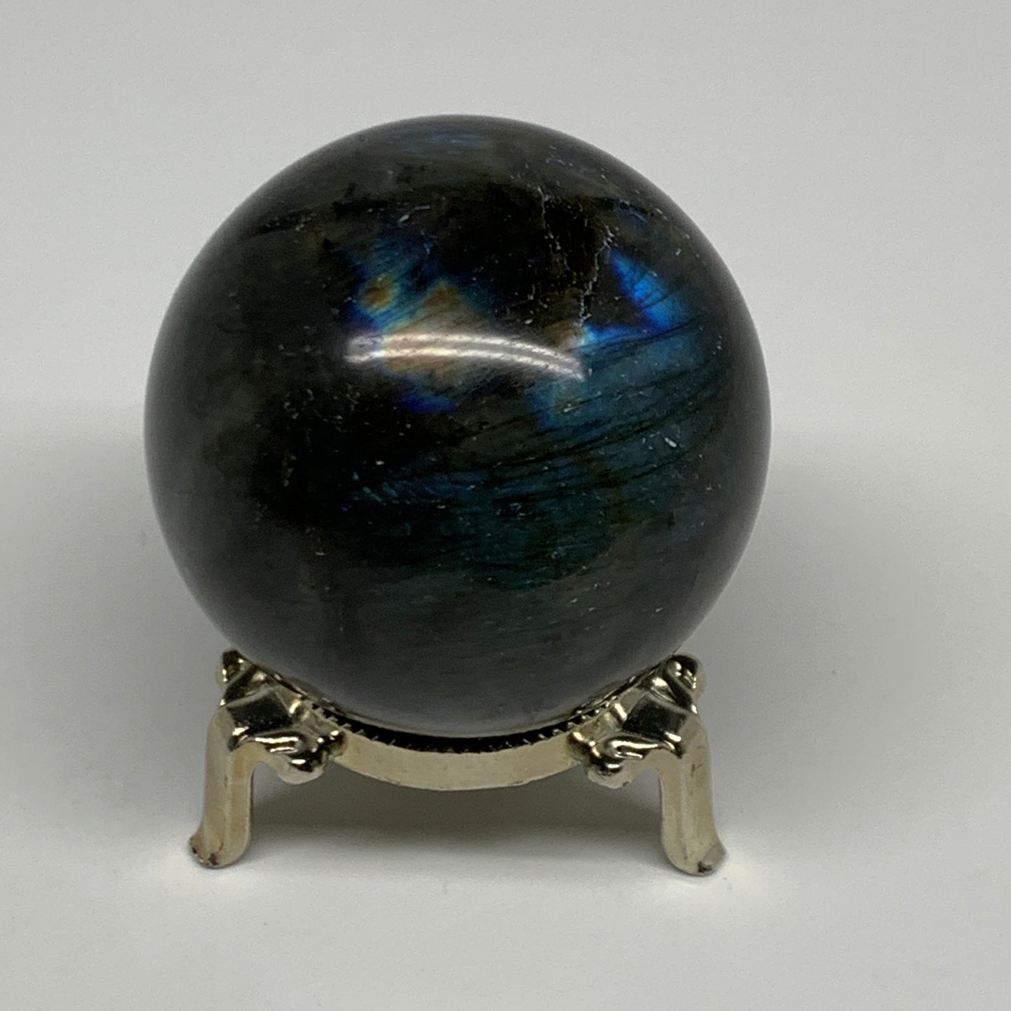 306.9g, 2.4"(60mm), Labradorite Sphere Gemstone,Crystal @Madagascar, B29886