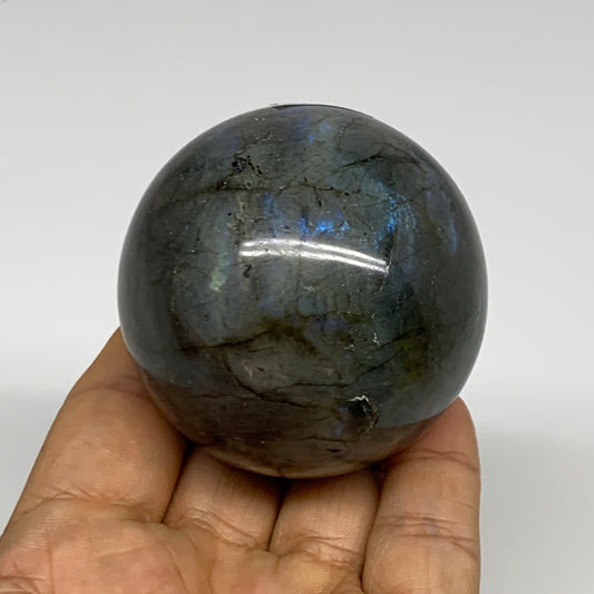 253g, 2.2"(57mm), Labradorite Sphere Gemstone,Crystal @Madagascar, B29887