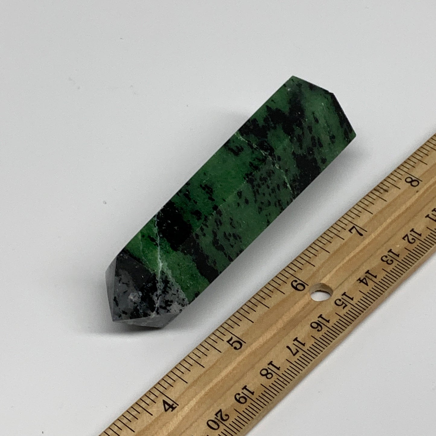 137.9g, 3.6"x1", Natural Ruby Zoisite Tower Point Obelisk @India, B31434