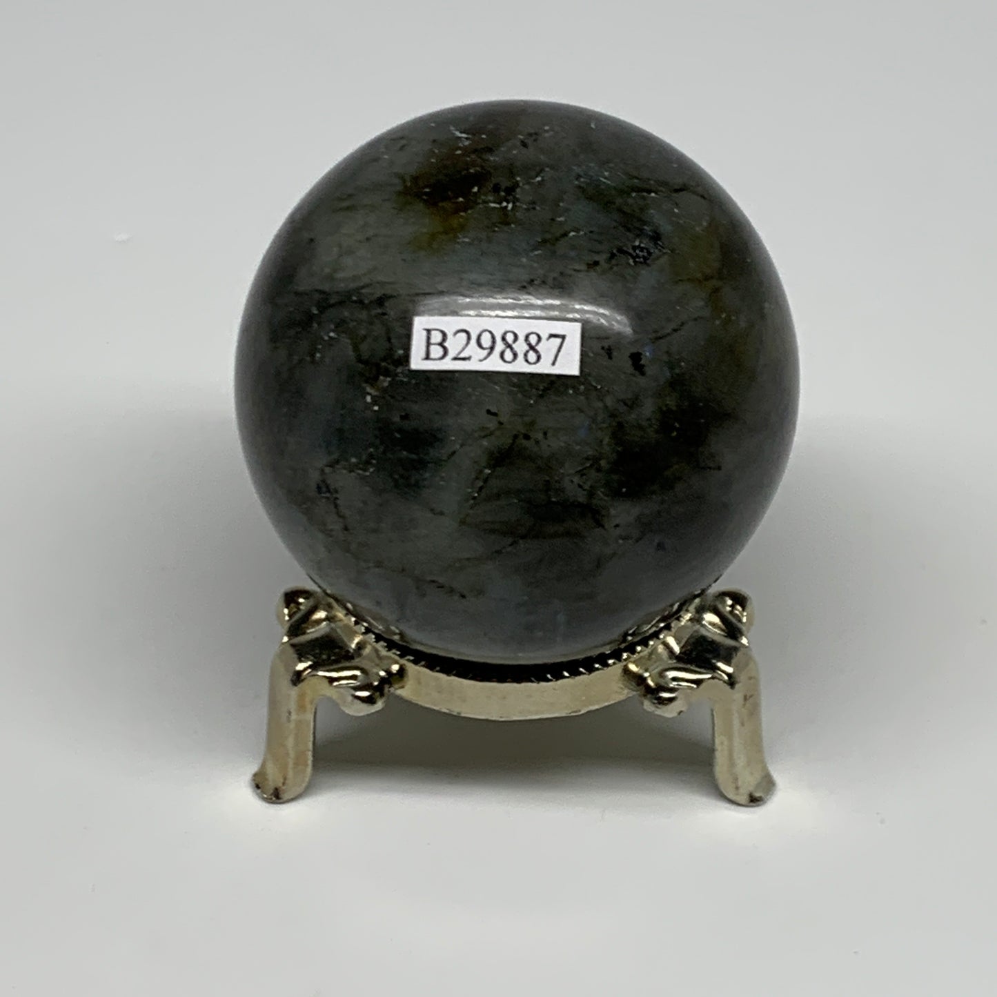 253g, 2.2"(57mm), Labradorite Sphere Gemstone,Crystal @Madagascar, B29887