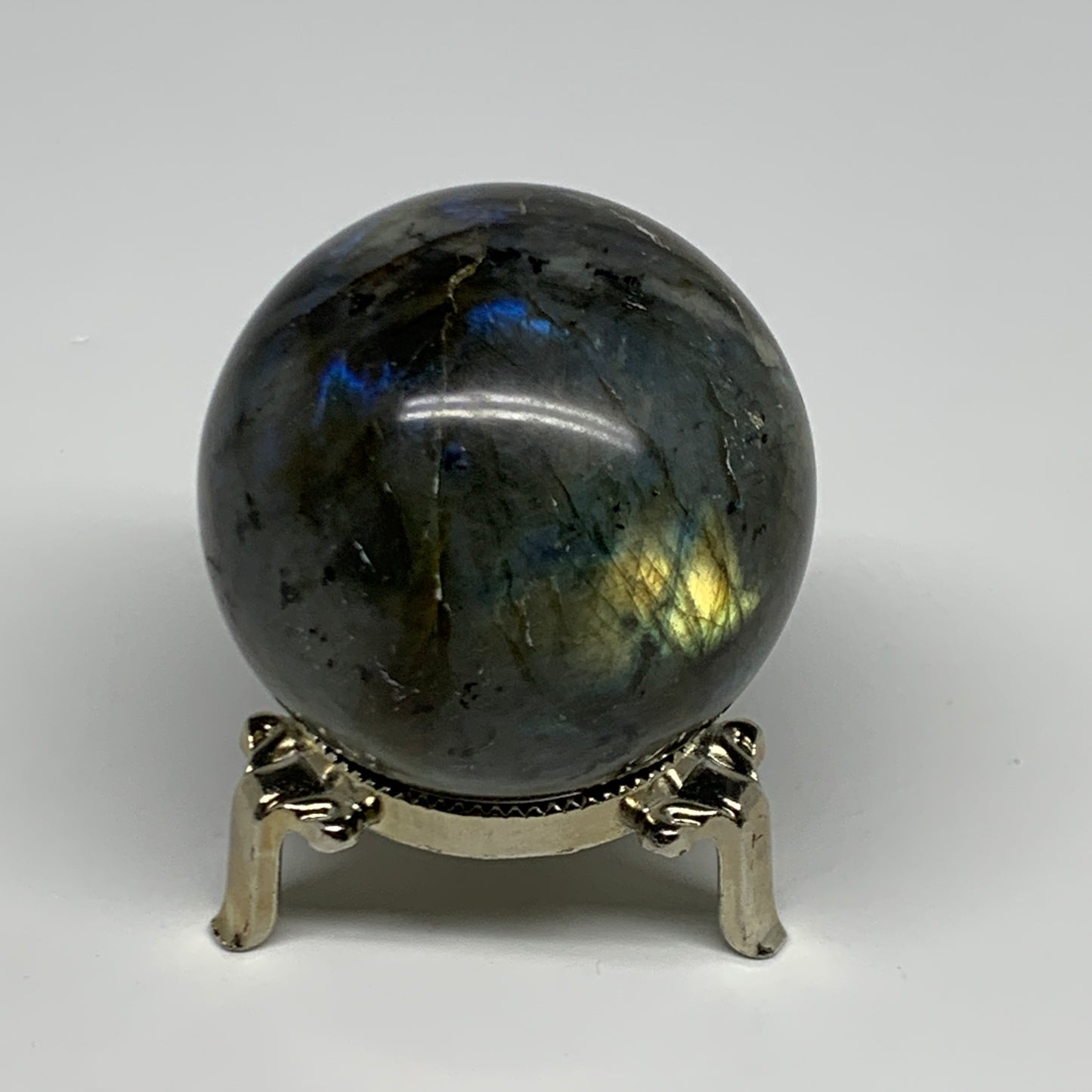 253g, 2.2"(57mm), Labradorite Sphere Gemstone,Crystal @Madagascar, B29887