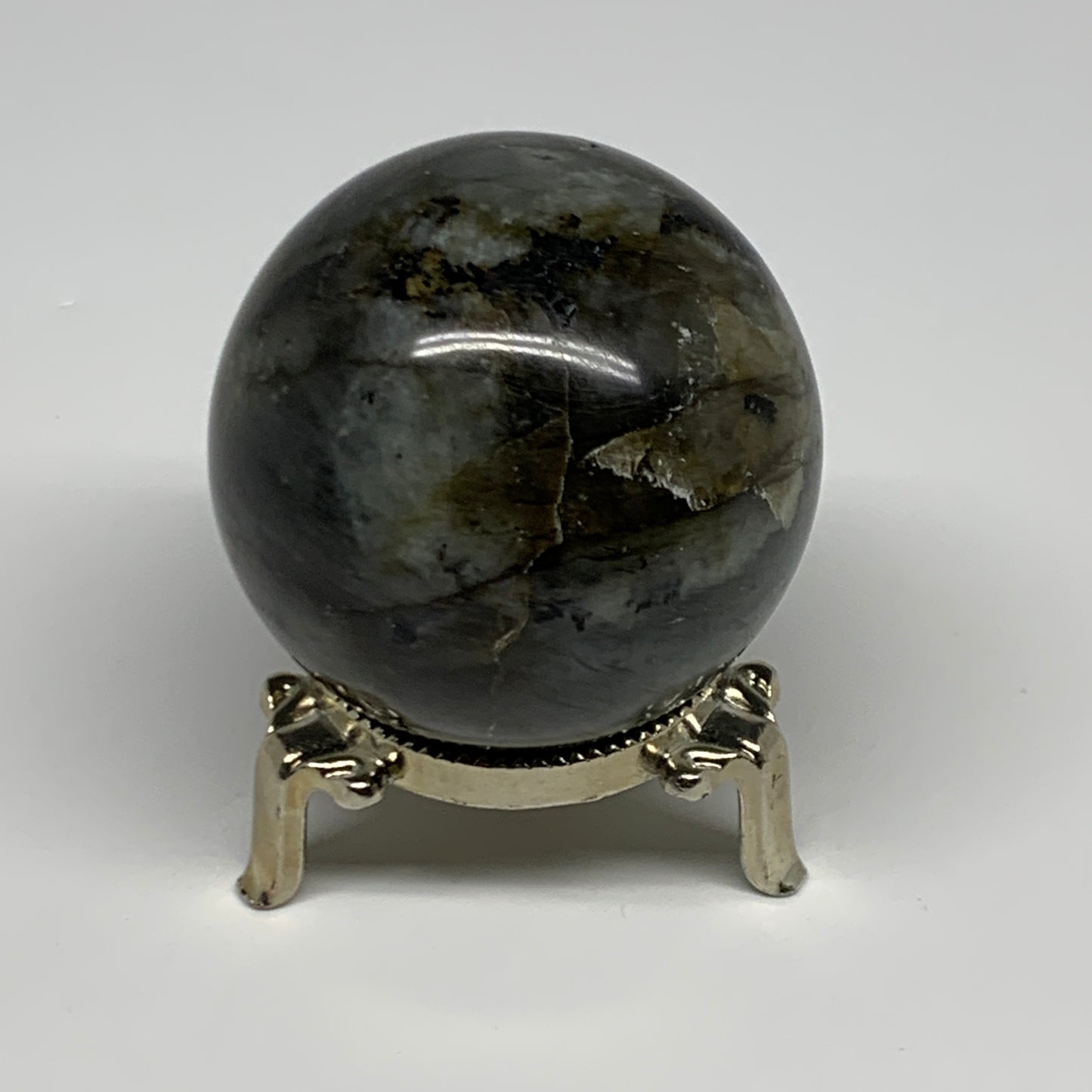 253g, 2.2"(57mm), Labradorite Sphere Gemstone,Crystal @Madagascar, B29887