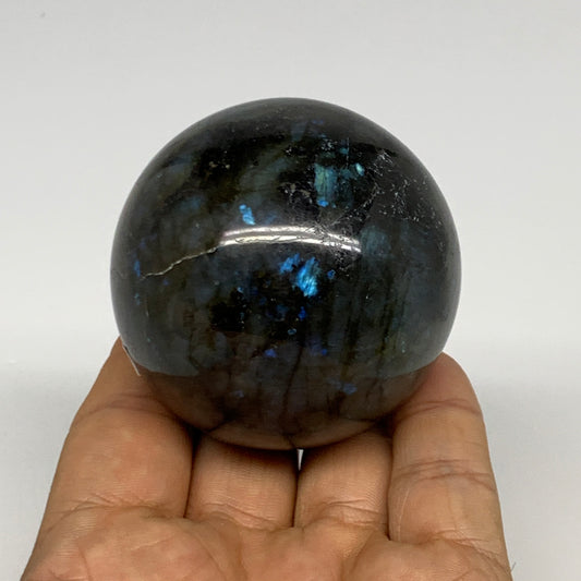 246.5g, 2.2"(56mm), Labradorite Sphere Gemstone,Crystal @Madagascar, B29888