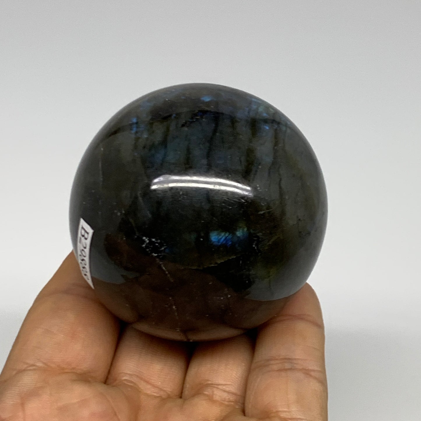 246.5g, 2.2"(56mm), Labradorite Sphere Gemstone,Crystal @Madagascar, B29888