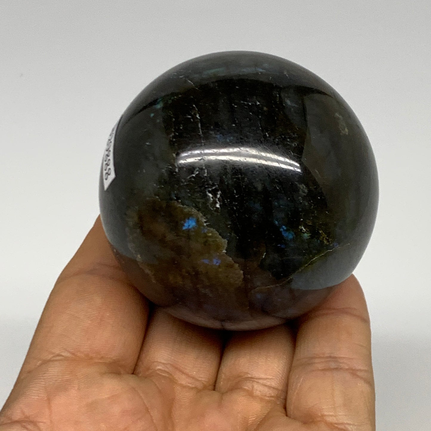 246.5g, 2.2"(56mm), Labradorite Sphere Gemstone,Crystal @Madagascar, B29888