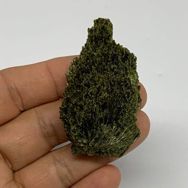 36.6g, 2.2"x1.2"x0.6",Green Epidote Custer/Leaf Mineral Specimen @Pakistan,B2755