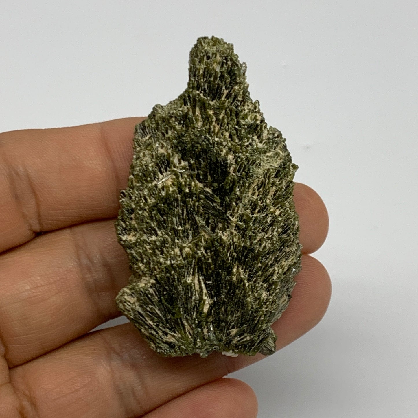 36.6g, 2.2"x1.2"x0.6",Green Epidote Custer/Leaf Mineral Specimen @Pakistan,B2755