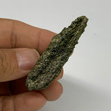 36.6g, 2.2"x1.2"x0.6",Green Epidote Custer/Leaf Mineral Specimen @Pakistan,B2755