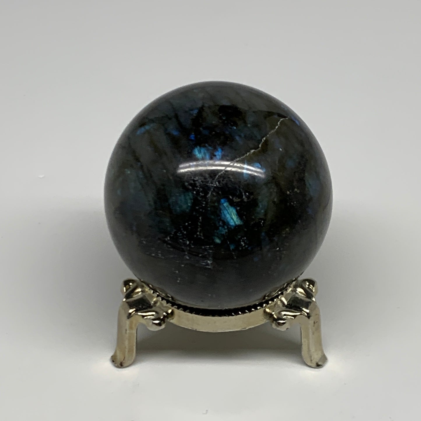 246.5g, 2.2"(56mm), Labradorite Sphere Gemstone,Crystal @Madagascar, B29888