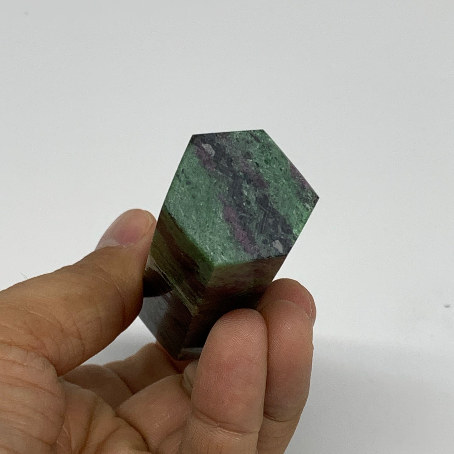 134g, 3.5"x1", Natural Ruby Zoisite Tower Point Obelisk @India, B31436