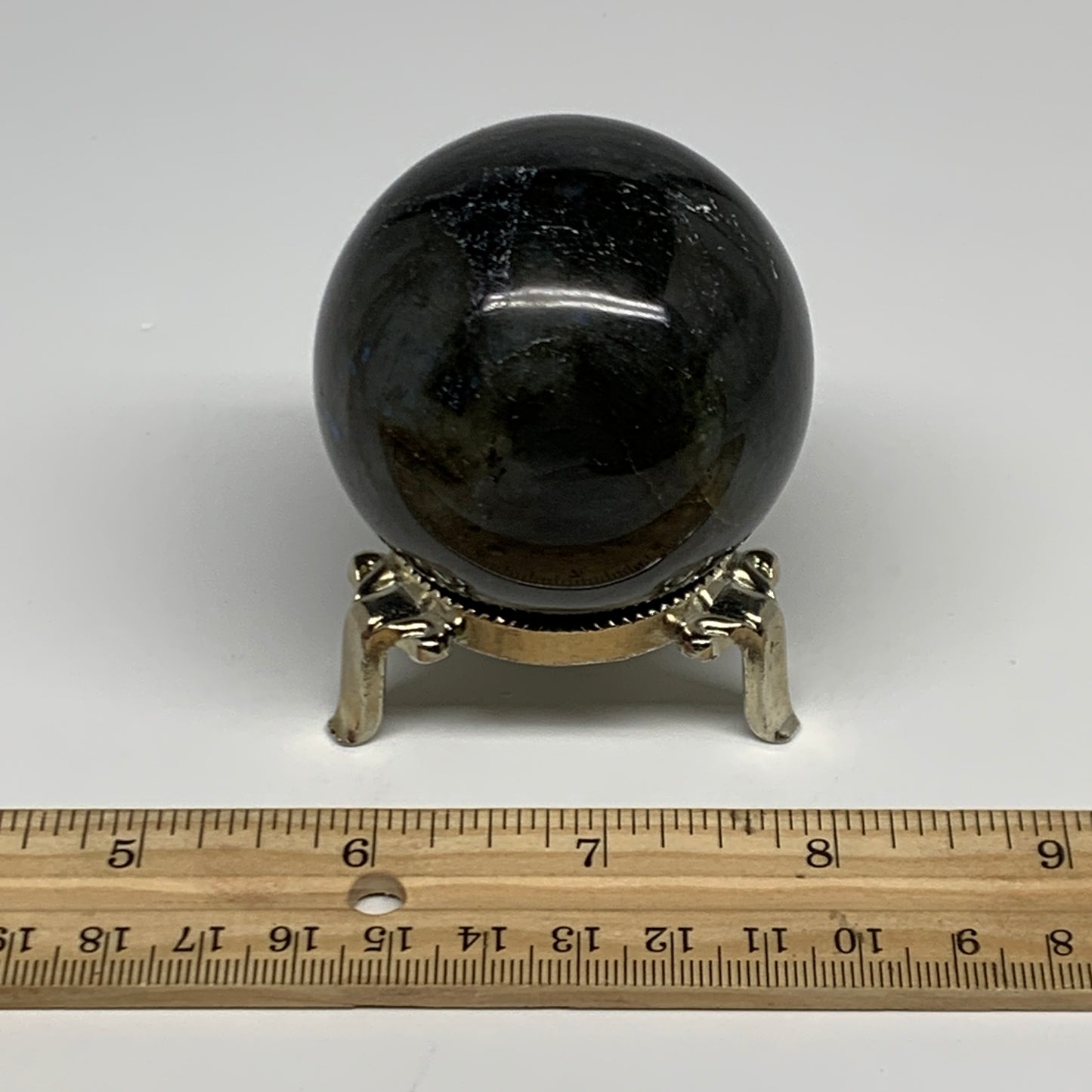 246.5g, 2.2"(56mm), Labradorite Sphere Gemstone,Crystal @Madagascar, B29888
