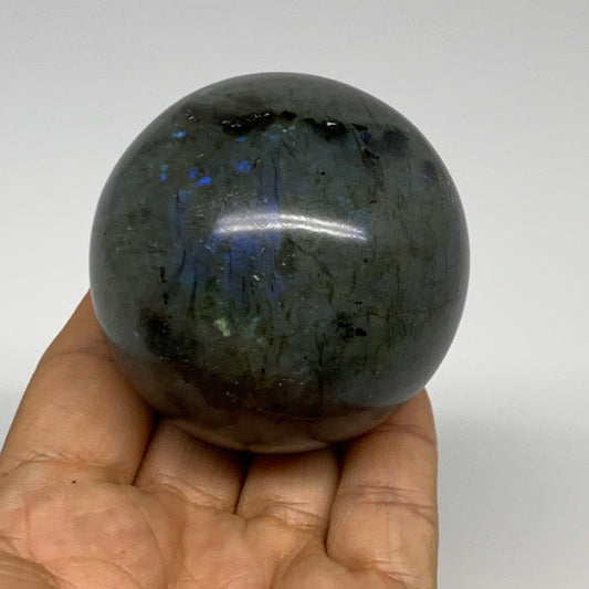 301.8g, 2.4"(60mm), Labradorite Sphere Gemstone,Crystal @Madagascar, B29889