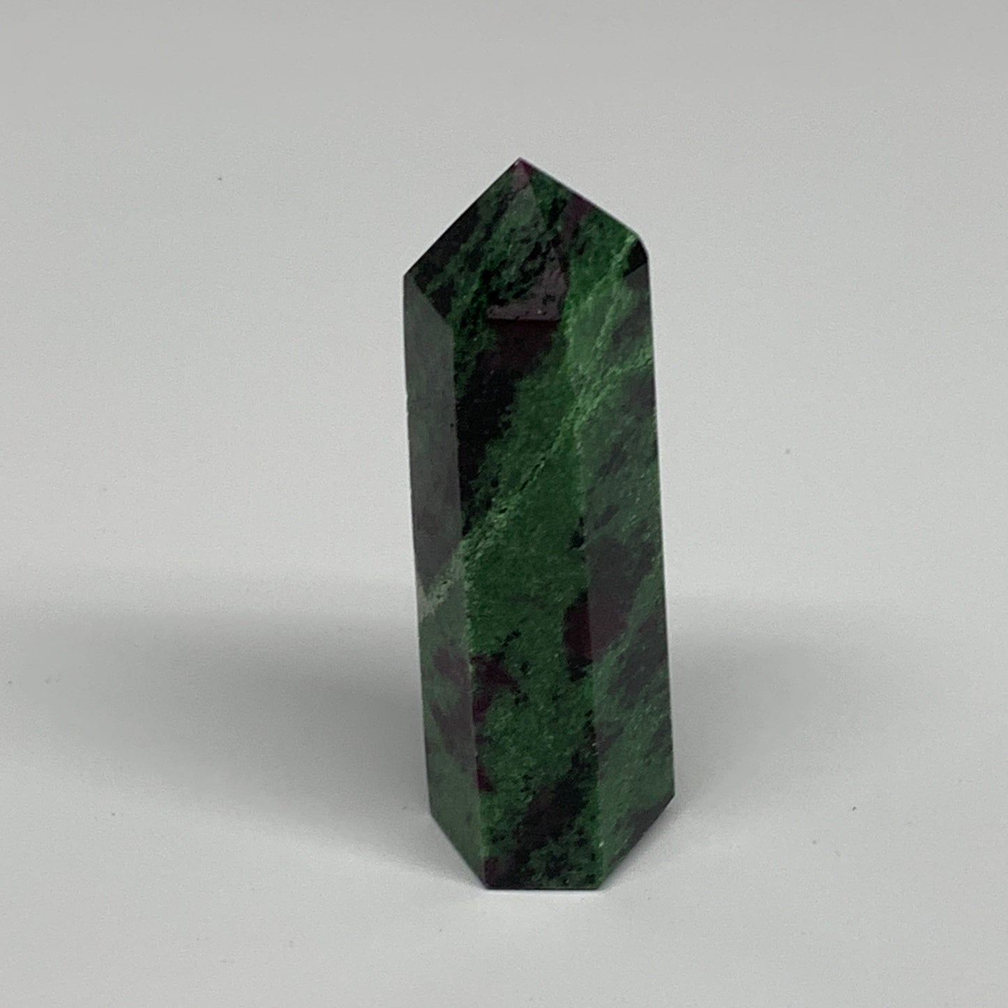 134g, 3.5"x1", Natural Ruby Zoisite Tower Point Obelisk @India, B31436