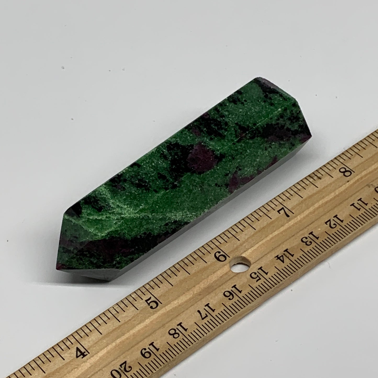 134g, 3.5"x1", Natural Ruby Zoisite Tower Point Obelisk @India, B31436