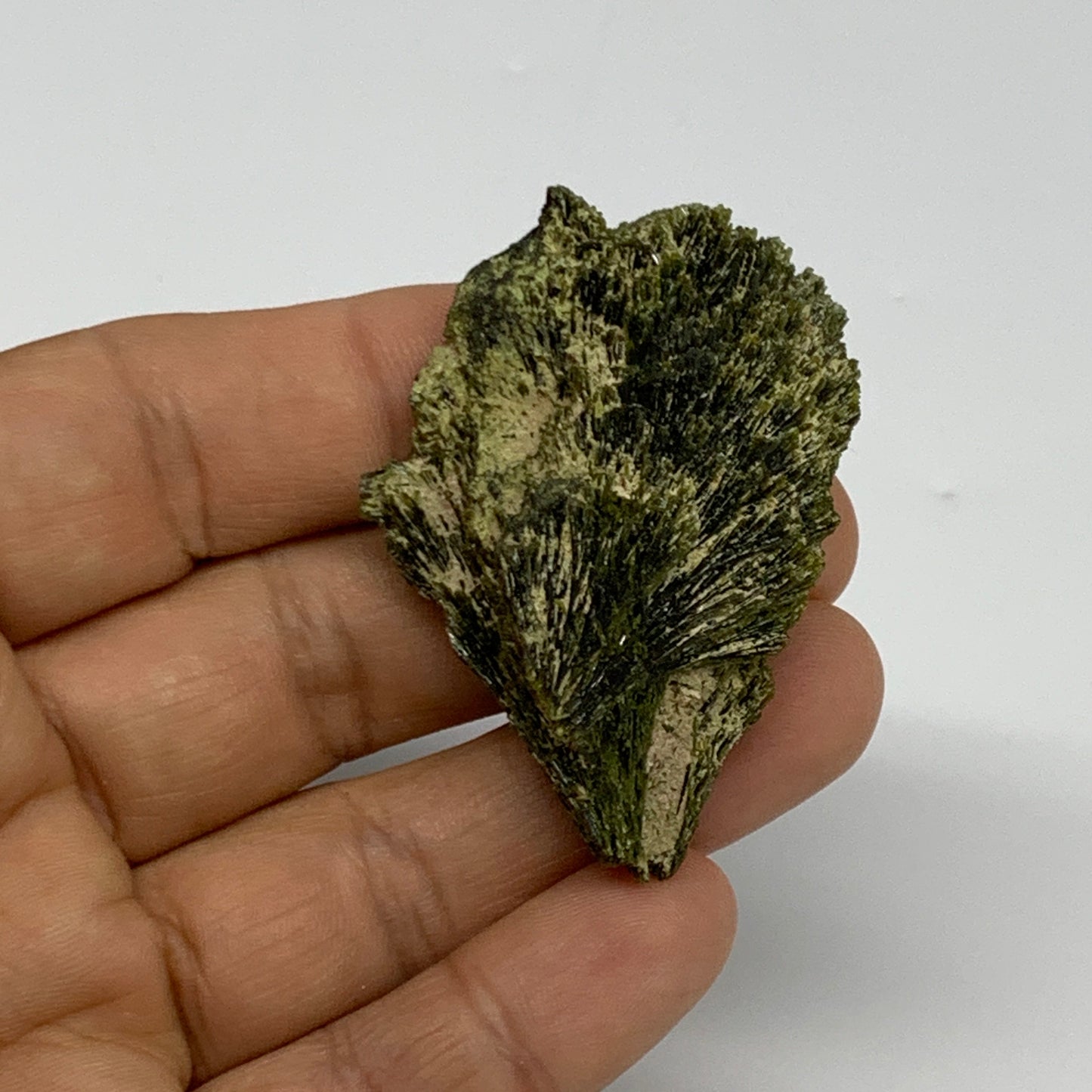 36.4g, 2"x1.4"x0.7",Green Epidote Custer/Leaf Mineral Specimen @Pakistan,B27560