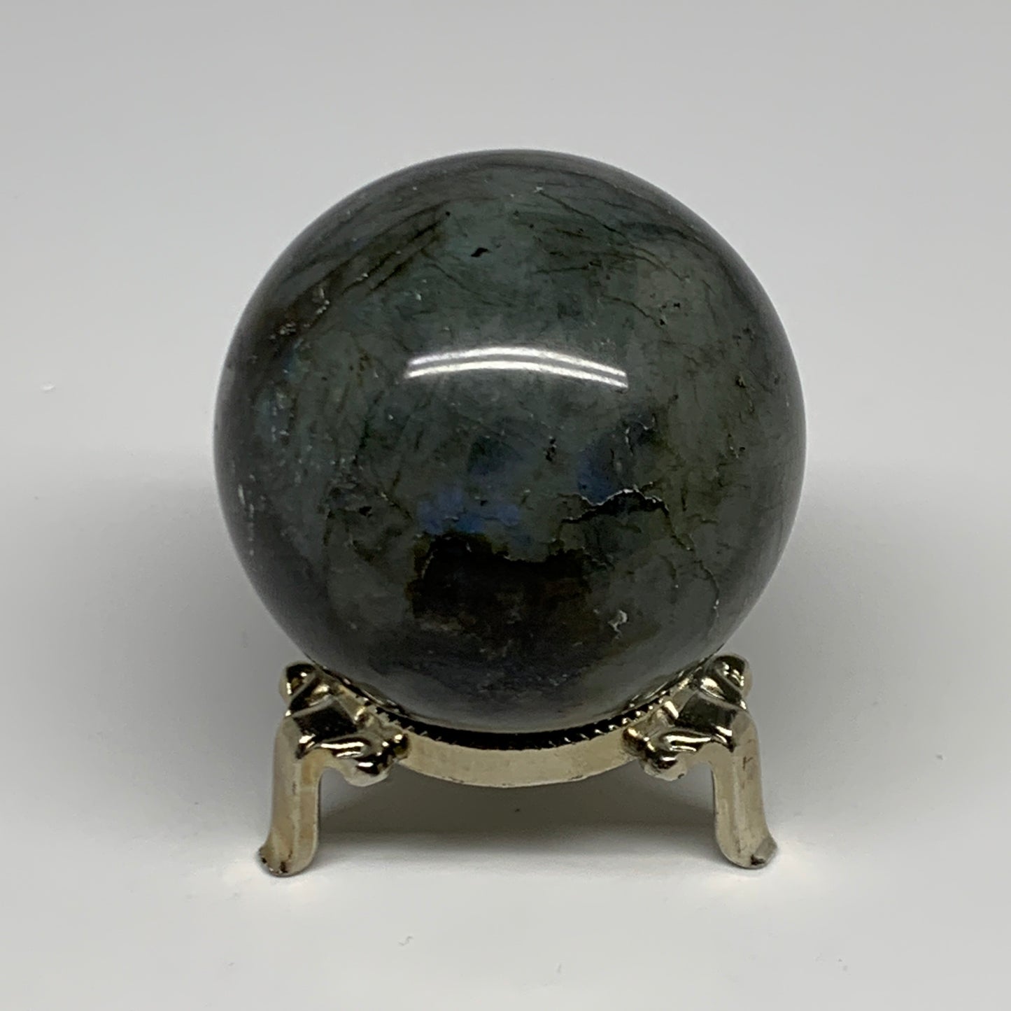 290.6g, 2.3"(59mm), Labradorite Sphere Gemstone,Crystal @Madagascar, B29890