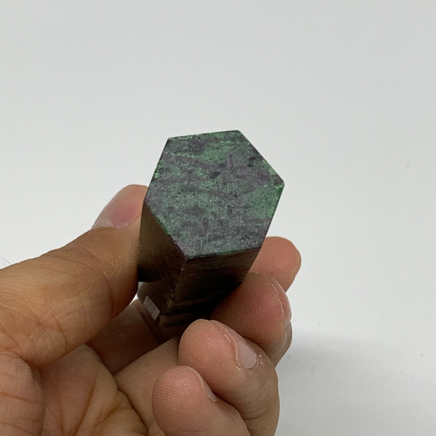 82.3g, 3"x0.8", Natural Ruby Zoisite Tower Point Obelisk @India, B31438