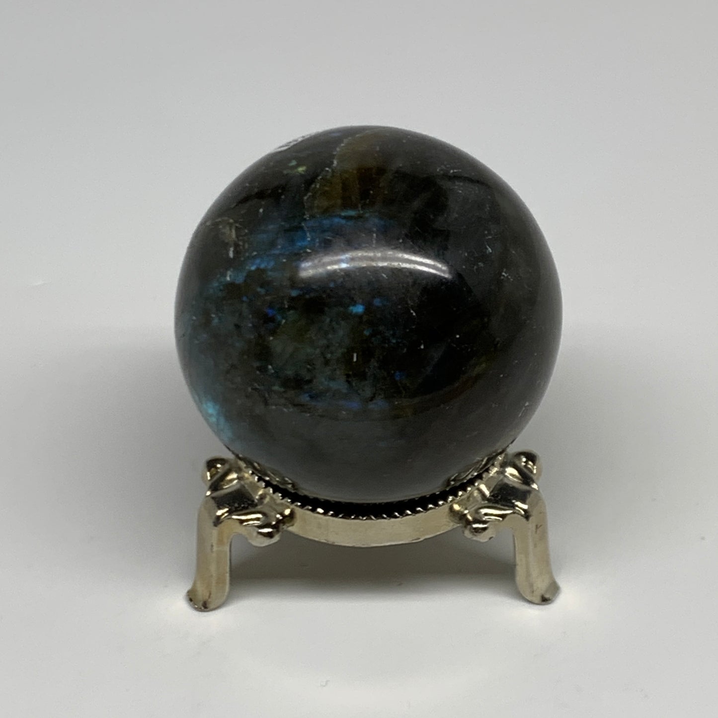 223.6g, 2.1"(53mm), Labradorite Sphere Gemstone,Crystal @Madagascar, B29891