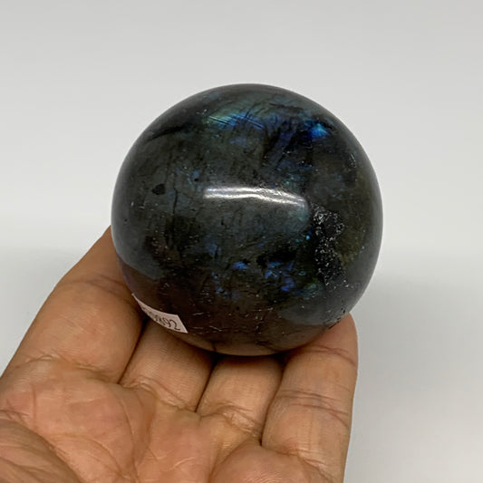 251.3g, 2.2"(56mm), Labradorite Sphere Gemstone,Crystal @Madagascar, B29892