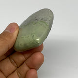 82.3g, 1.9"x2.2"x0.8" Green Serpentine Heart Gemstones @India, B28365