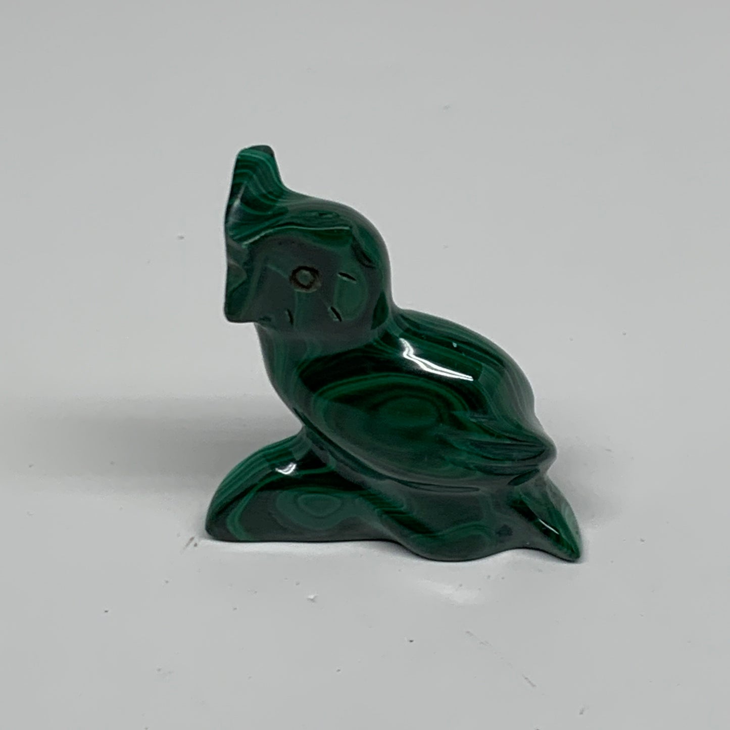 58.8g, 2"x1.8"x0.7" Natural Solid Malachite Penguin Figurine @Congo, B32747