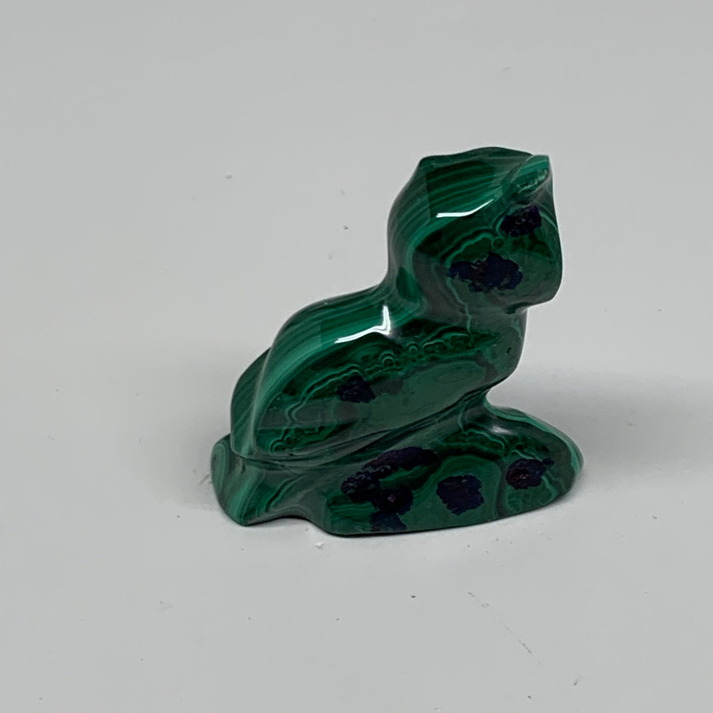 58.8g, 2"x1.8"x0.7" Natural Solid Malachite Penguin Figurine @Congo, B32747