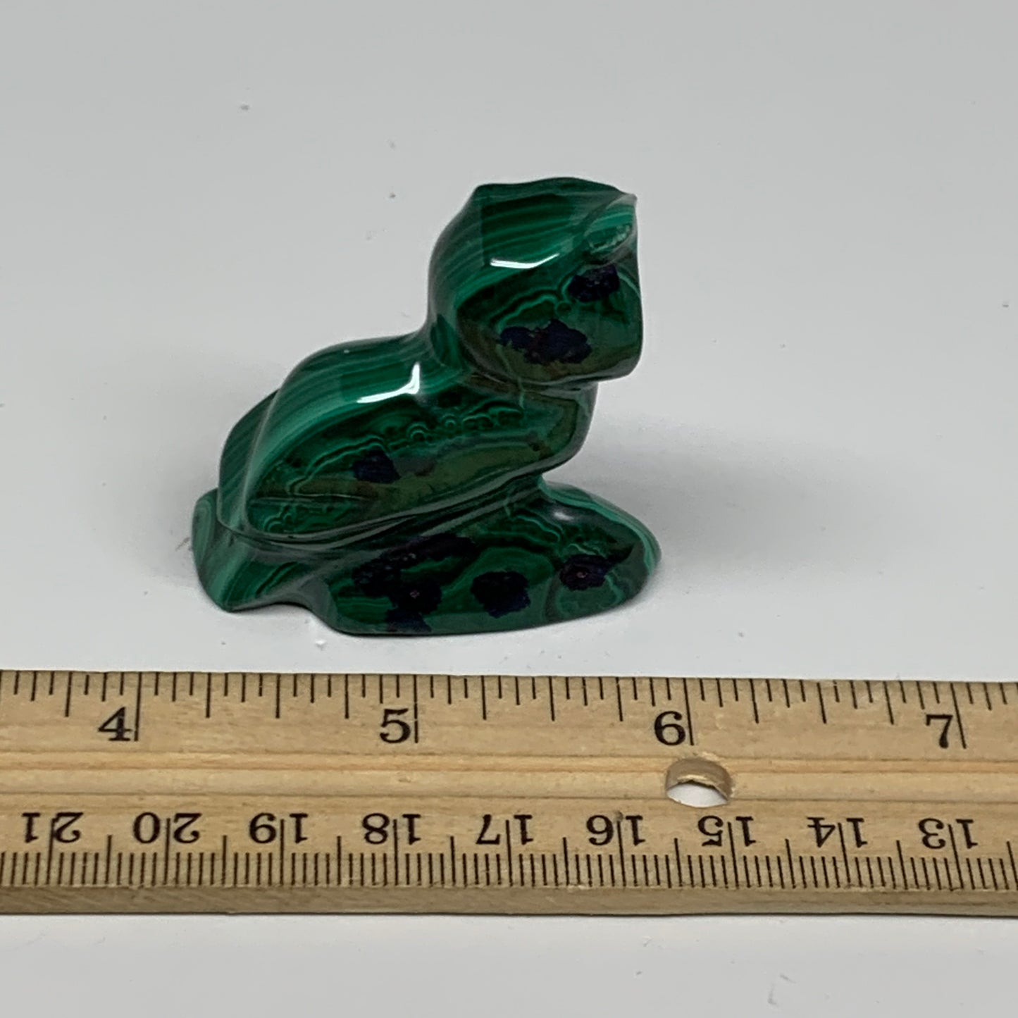 58.8g, 2"x1.8"x0.7" Natural Solid Malachite Penguin Figurine @Congo, B32747
