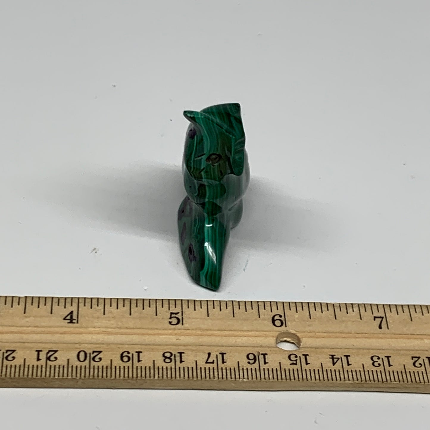 58.8g, 2"x1.8"x0.7" Natural Solid Malachite Penguin Figurine @Congo, B32747