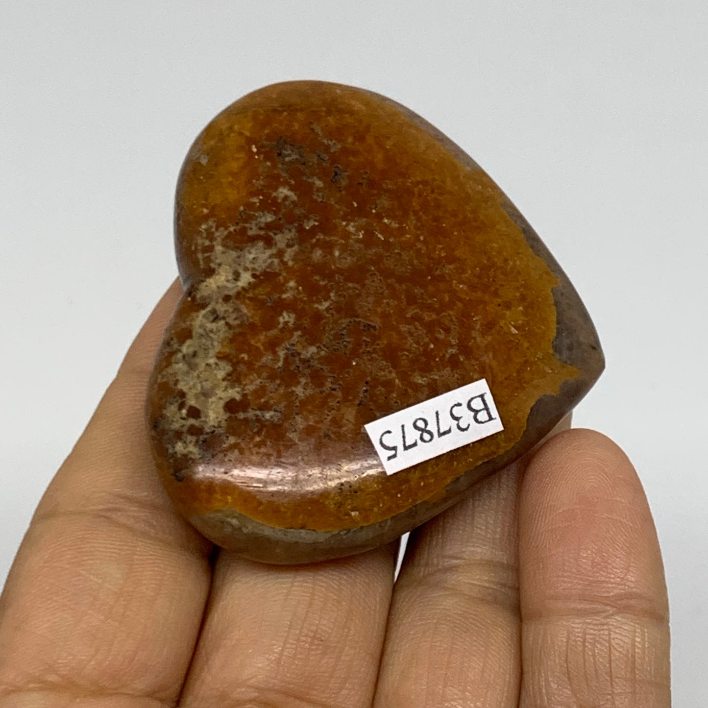 0.11 lbs, 2"x2.2"x0.5", Black Moonstone Heart Polished Crystal Decor, B37875