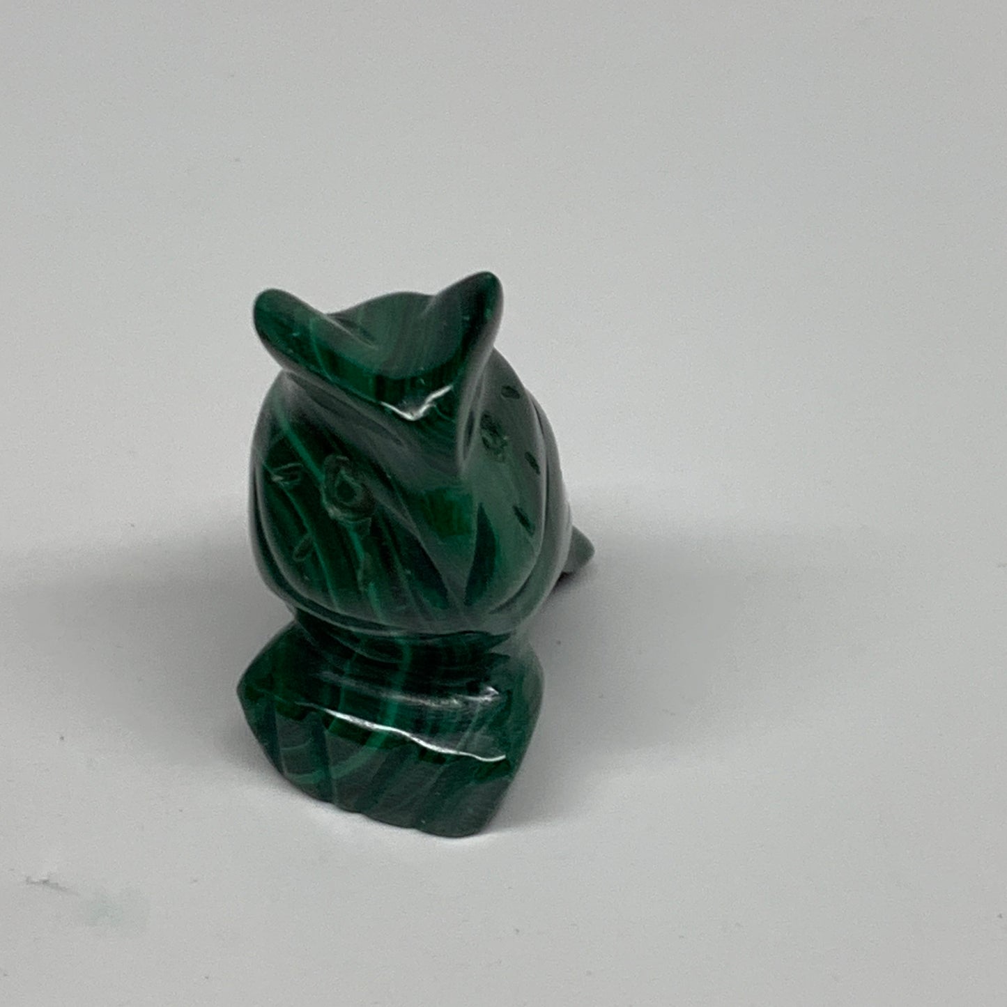 67.3g, 1.7"x1.4"x0.9" Natural Solid Malachite Penguin Figurine @Congo, B32748