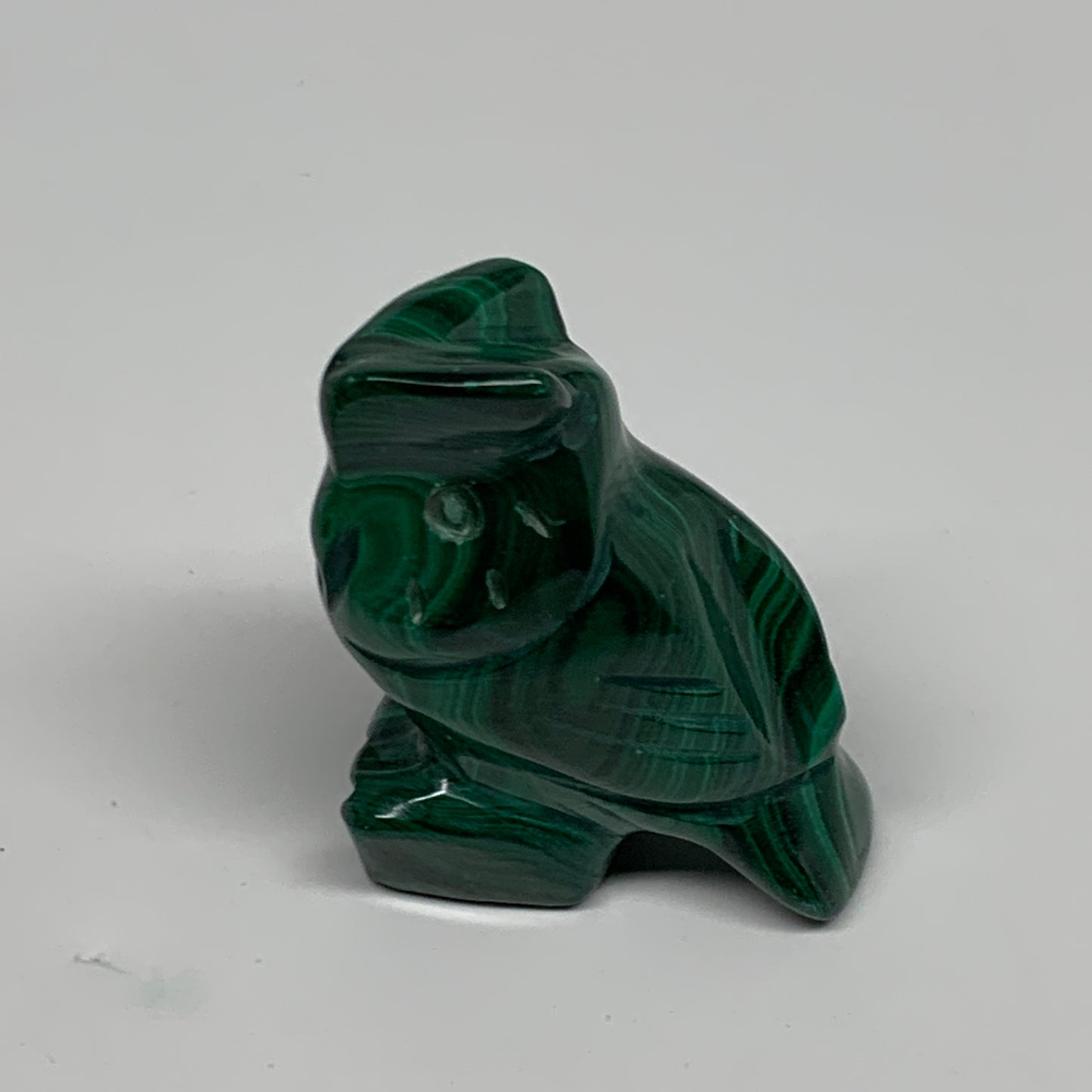 67.3g, 1.7"x1.4"x0.9" Natural Solid Malachite Penguin Figurine @Congo, B32748