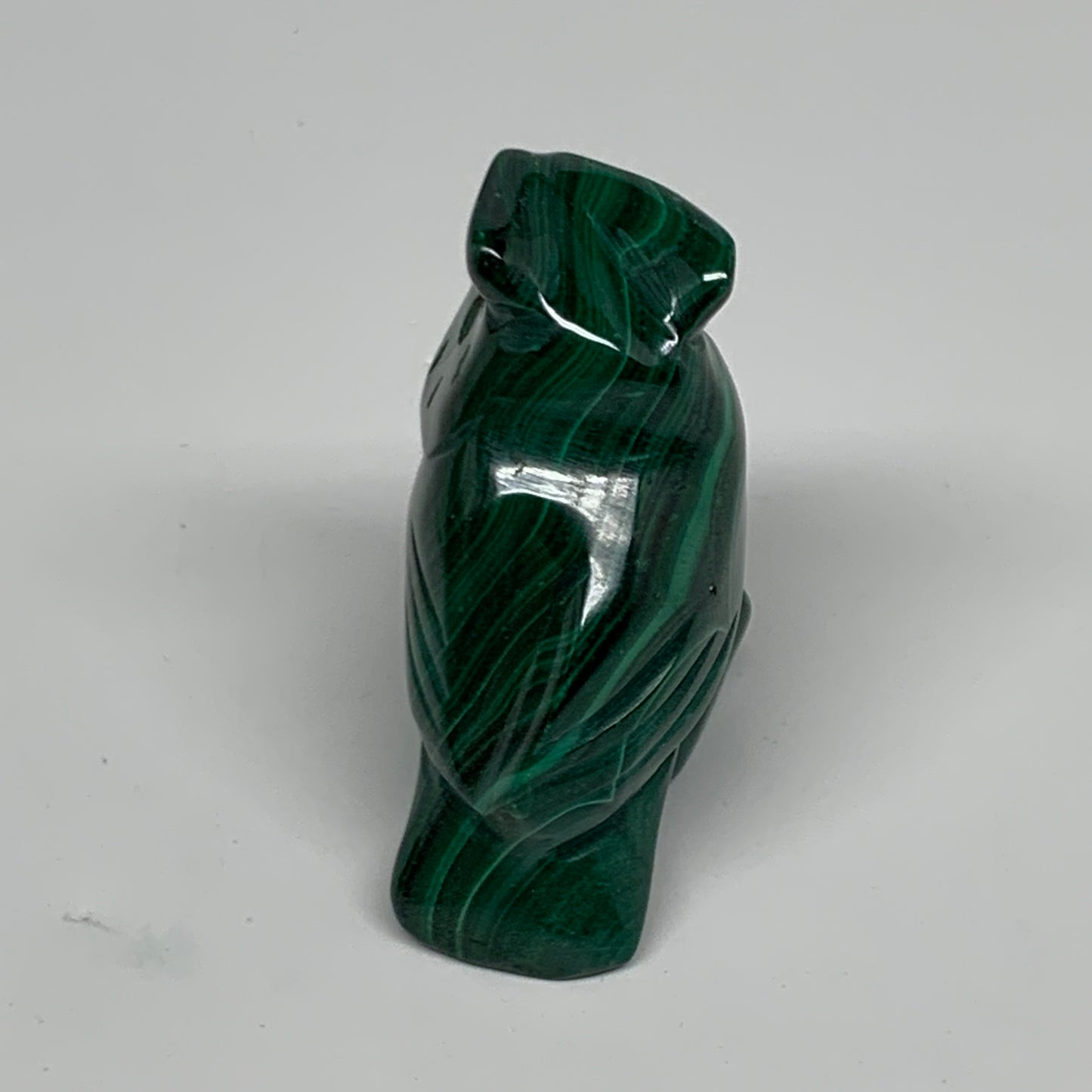 67.3g, 1.7"x1.4"x0.9" Natural Solid Malachite Penguin Figurine @Congo, B32748