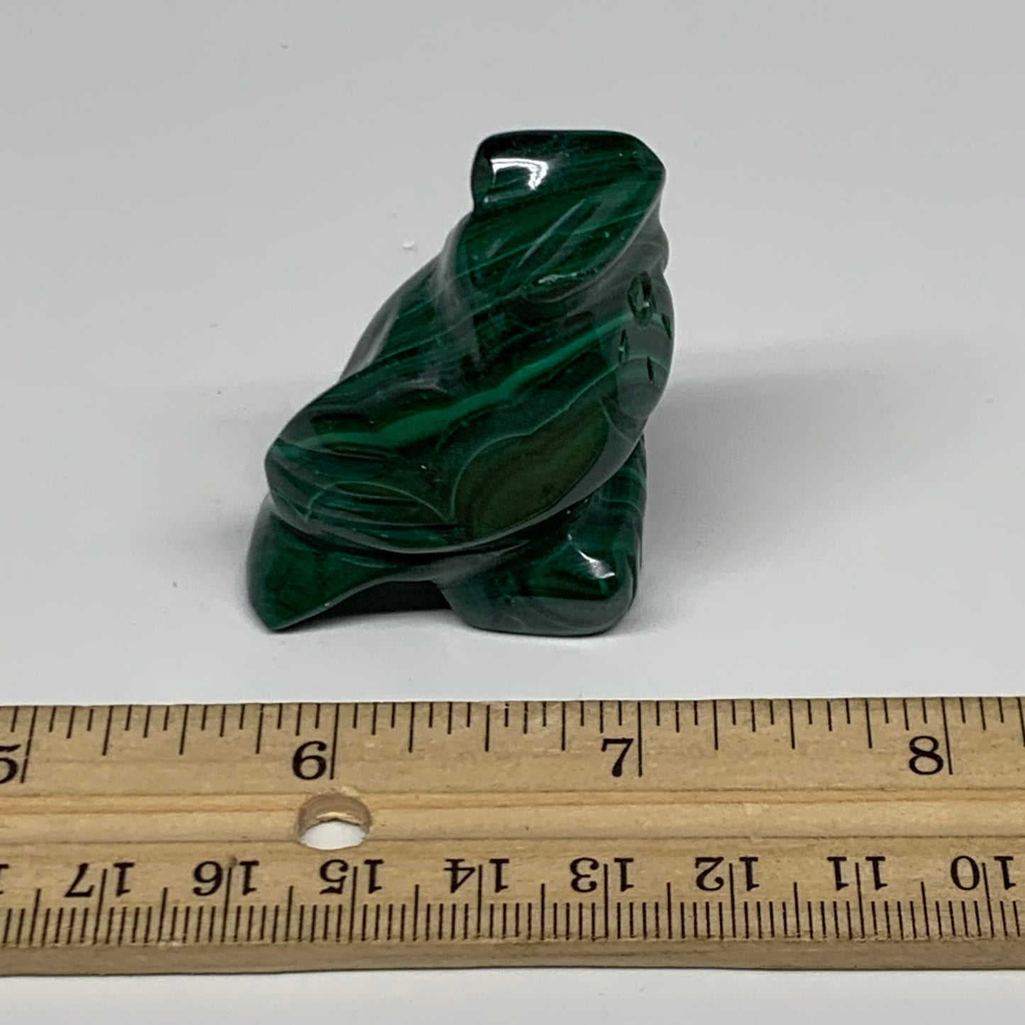 67.3g, 1.7"x1.4"x0.9" Natural Solid Malachite Penguin Figurine @Congo, B32748