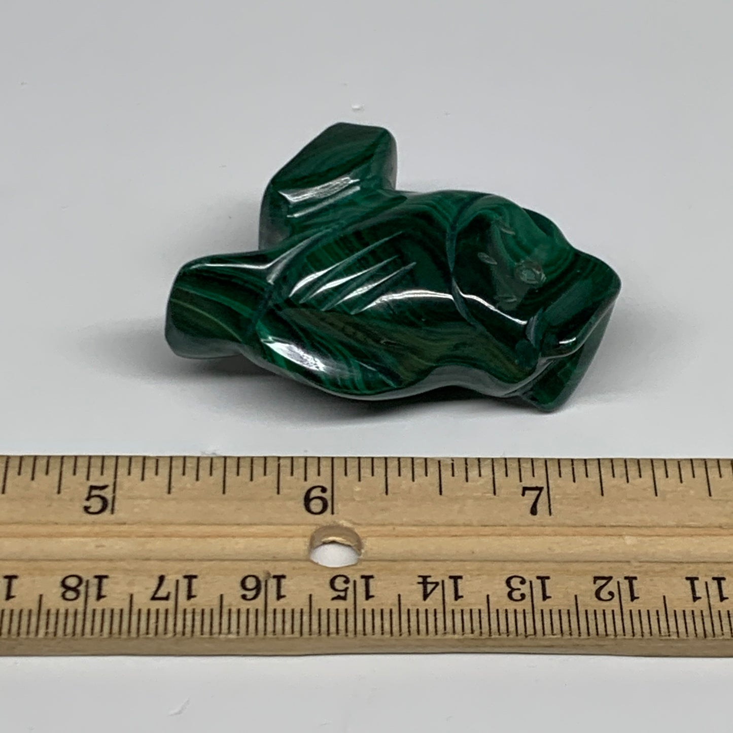 67.3g, 1.7"x1.4"x0.9" Natural Solid Malachite Penguin Figurine @Congo, B32748