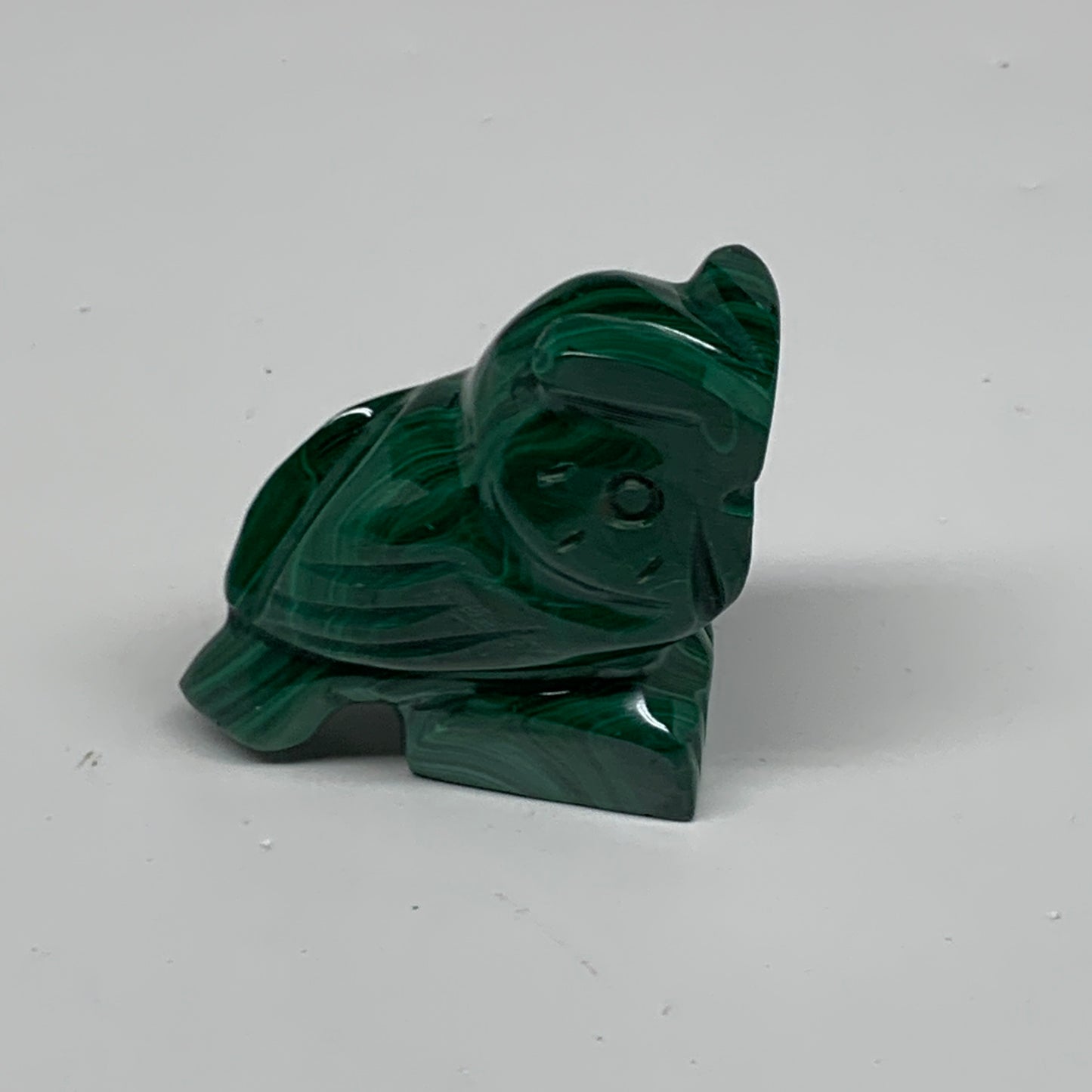 90g, 2.4"x1.8"x0.9" Natural Solid Malachite Penguin Figurine @Congo, B32749