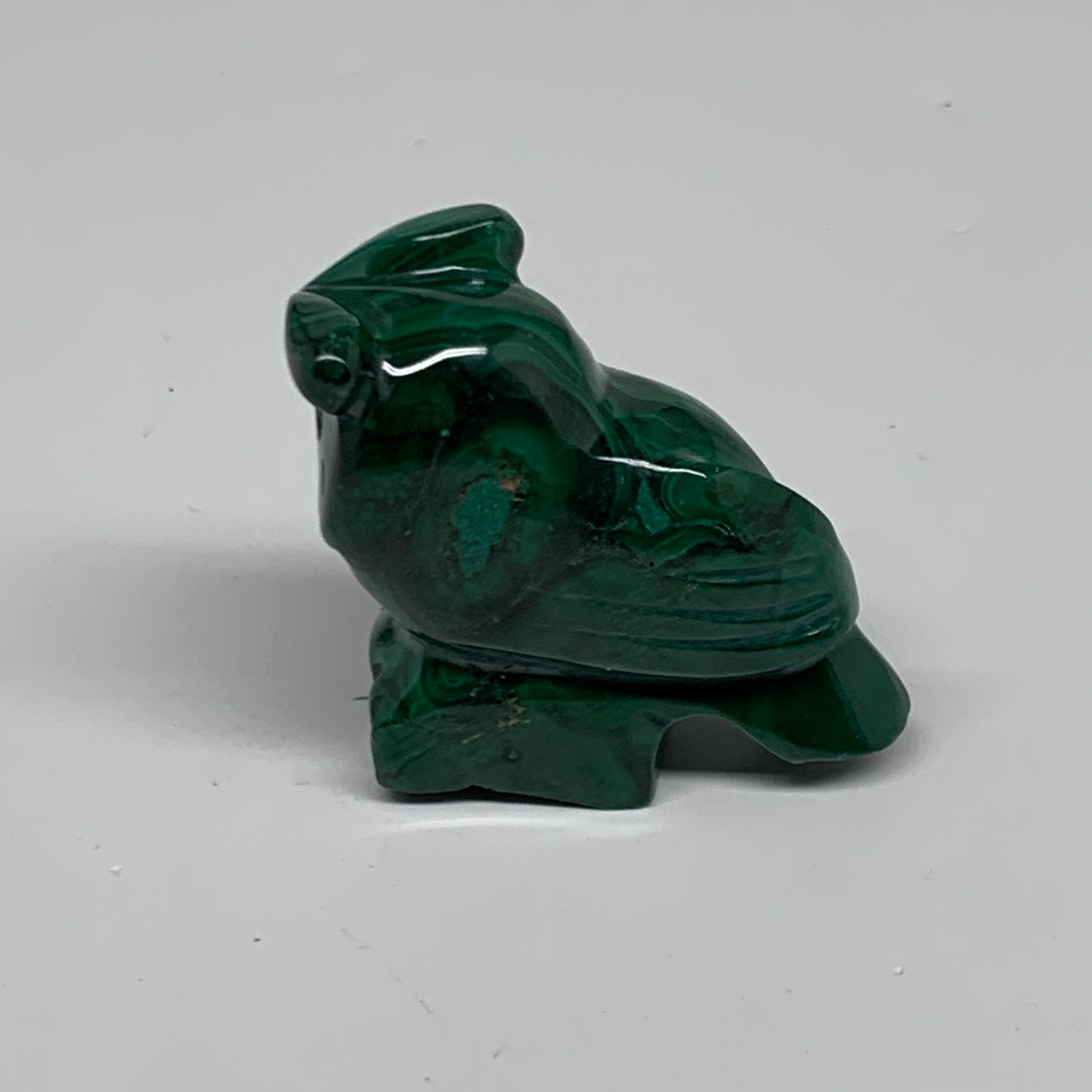 90g, 2.4"x1.8"x0.9" Natural Solid Malachite Penguin Figurine @Congo, B32749