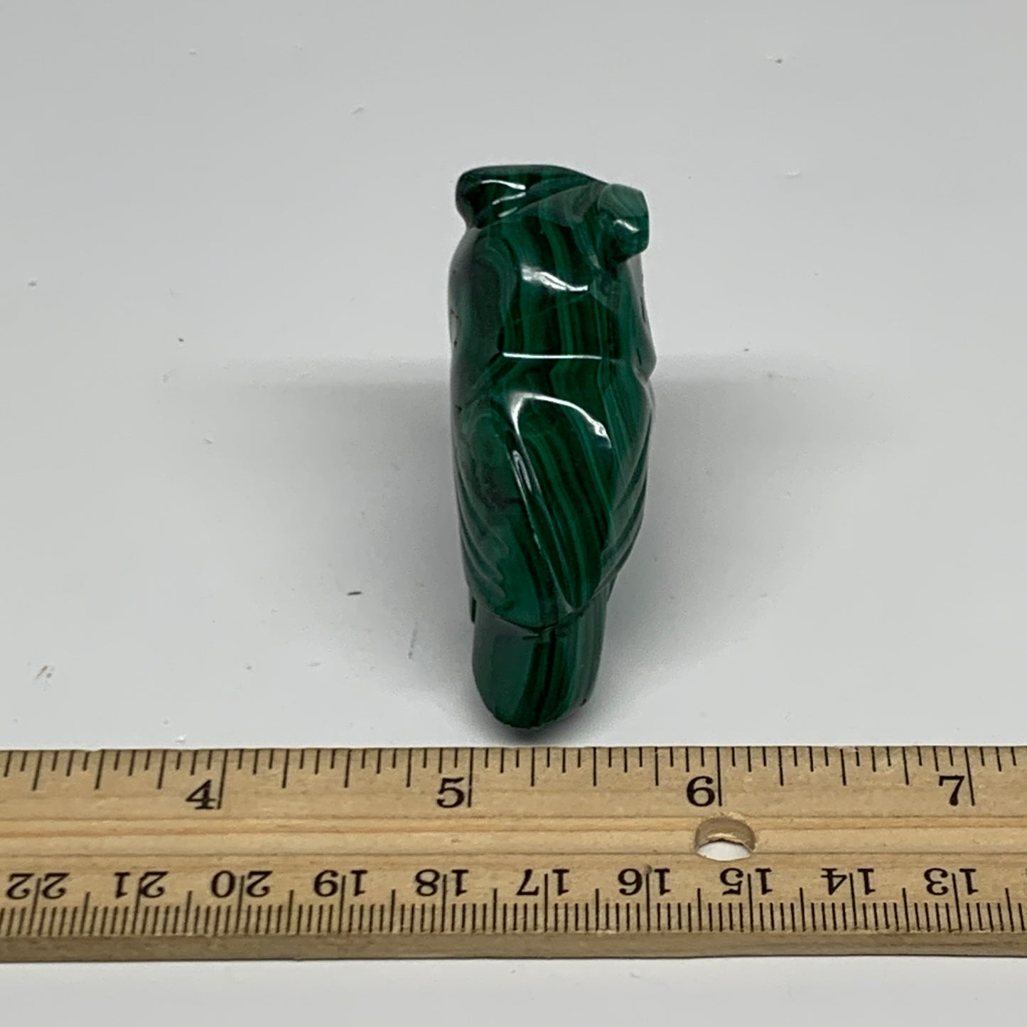 90g, 2.4"x1.8"x0.9" Natural Solid Malachite Penguin Figurine @Congo, B32749