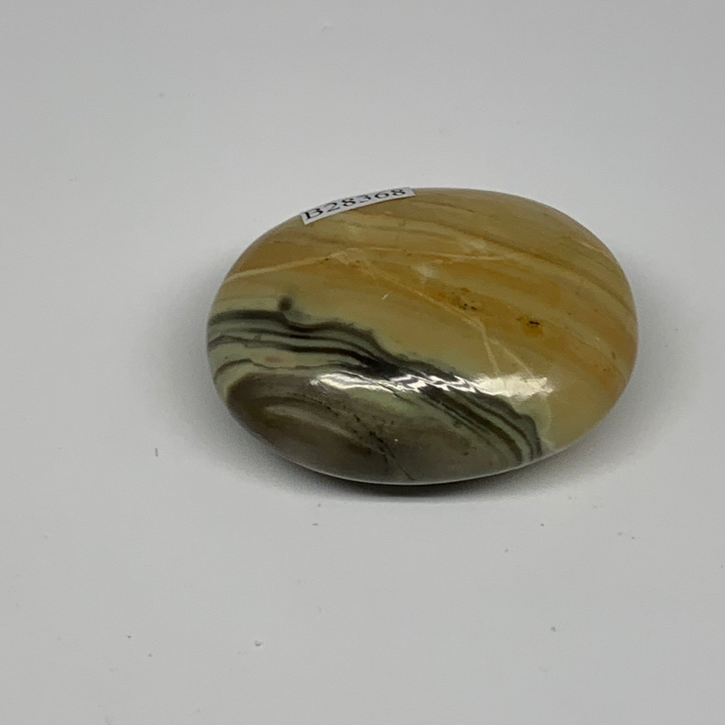 71.5g, 2.1"x1.7"x0.9", Natural Serpentine Palm-Stone Reiki @India, B28368
