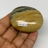68.6g, 2.1"x1.7"x0.8", Natural Serpentine Palm-Stone Reiki @India, B28369