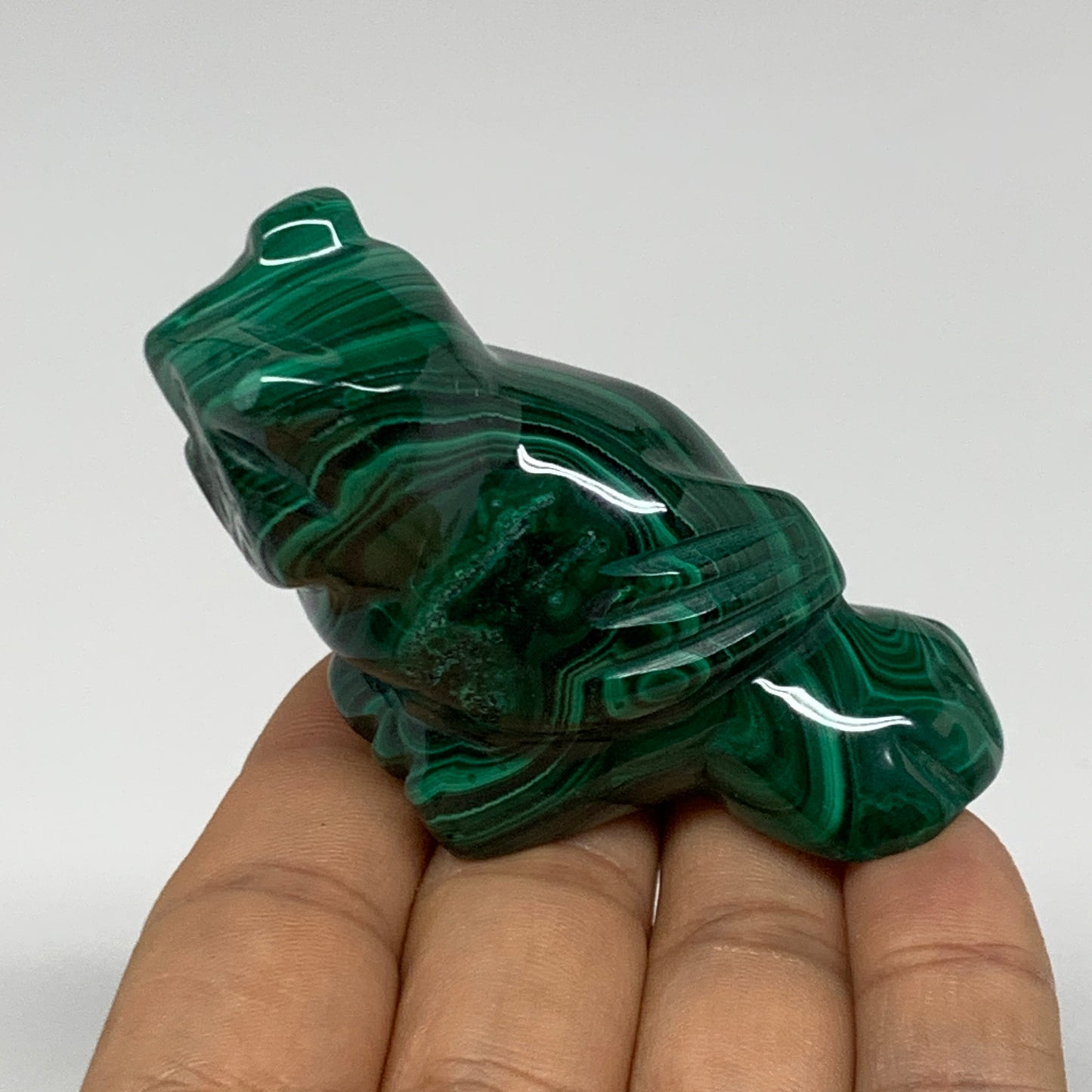 133.6g, 3"x1.5"x1.2" Natural Solid Malachite Penguin Figurine @Congo, B32751